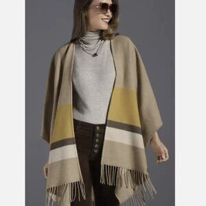 Cabi New NWT Travel Cape # 4293 Gold Gray Tan XS/S Was $99